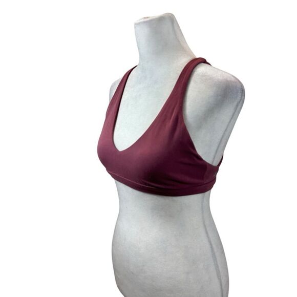 Ladies Lululemon Dusty Rose Strappy Back V Neckline Sports Bra Size 6 - Picture 4 of 7